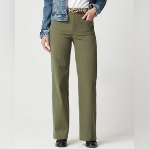 J. Crew Factory Lizzie Wide Leg Olive Green Pants Size 28